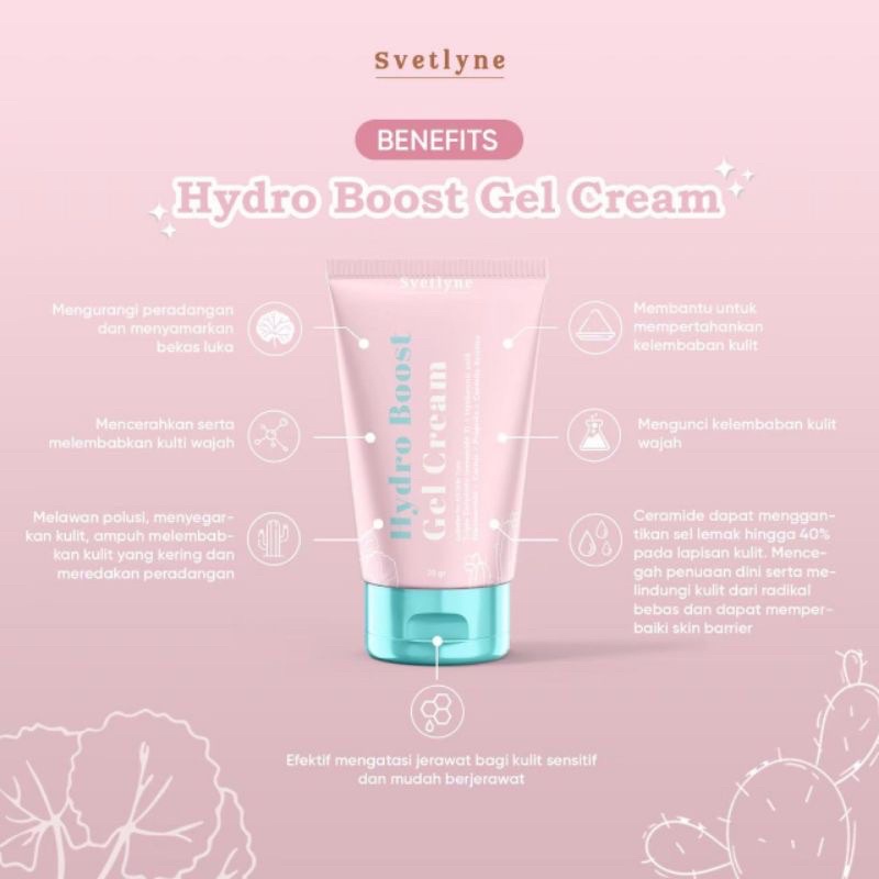 [FREE GIFT] Svetlyne Hdyro Boost Gel Creme // Moisturizer Svetlyn 20 gr // Bpom Approved