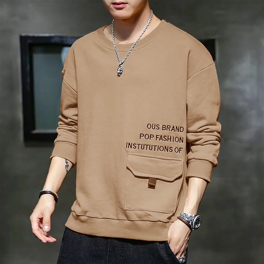 Baju Kaos Sweater Lengan Kaos Panjang Pria Marco