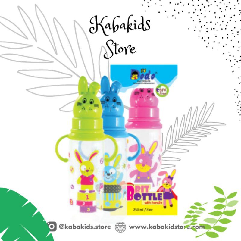 Dodo Botol Susu PP Rabbit With Handle 250 ml