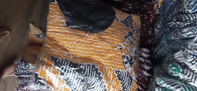 Gamis Syari Terbaru Gamis Batik Kombinasi Moscrepe - Gamis Wanita -couple Muslim - Baju Muslim