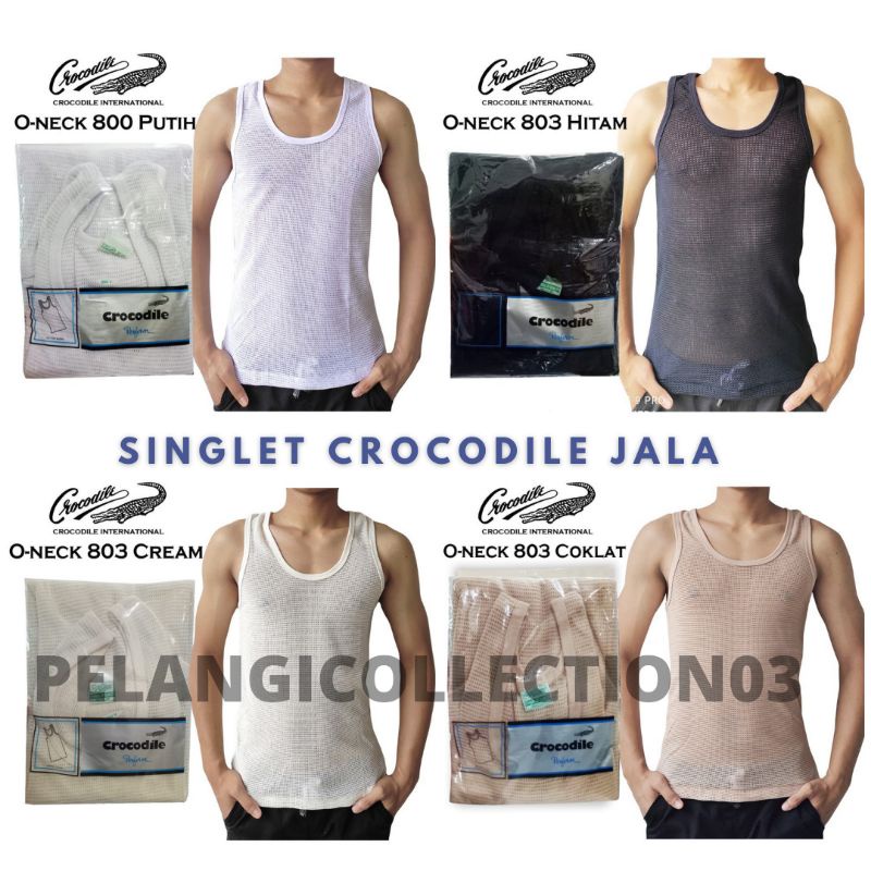 SINGLET COWOK | KAOS DALAM PRIA JALA CROCODILE 800 & 803