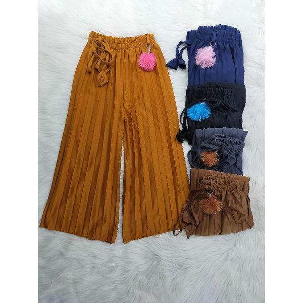 kulot PLISKET anak 10-13 tahun kulot pompom anak fashion anak prempuan