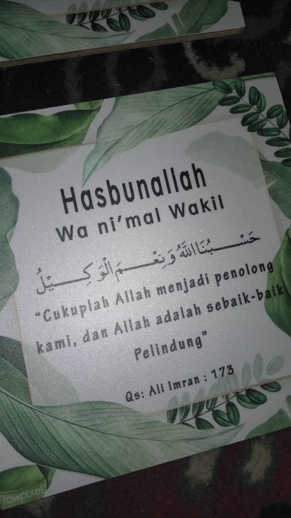 Walldekor/hiasandinding/dapur/quotes/pajangan/gantung/quotes/islami/islam