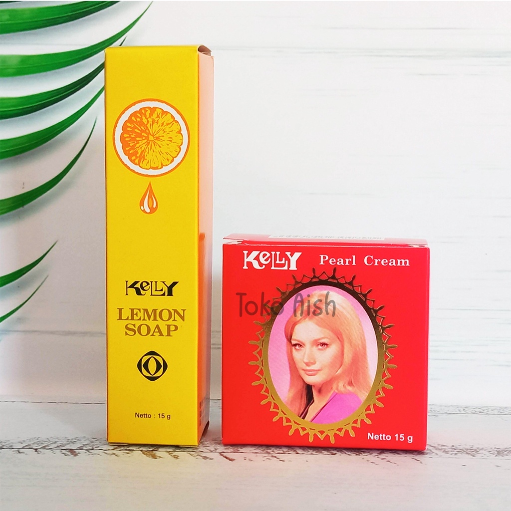 PAKET 2 IN 1 KELLY LEMON SOAP DAN KELLY PEARL CREAM - SABUN CUCI MUKA DAN KRIM WAJAH