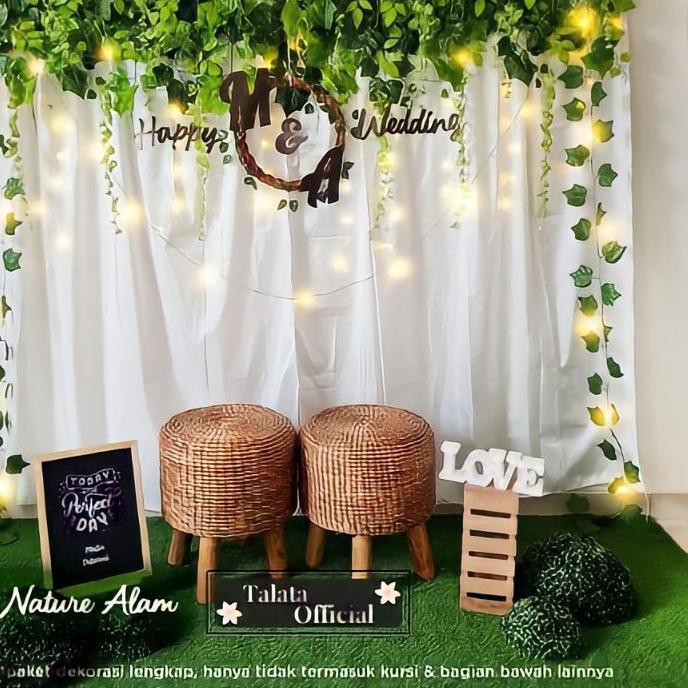 ❇ Dekor Dekorasi Backdrop PhotoBooth Kain Hiasan Lamaran Tunangan Akad Nikah Aqiqah Ulang Tahun Satu