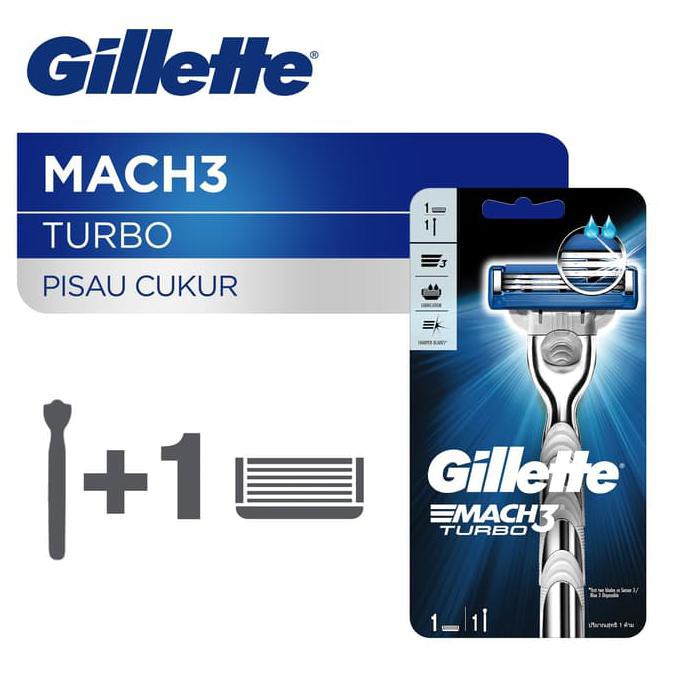 Gillette Pisau Cukur Mach 3 Turbo BERMUTU