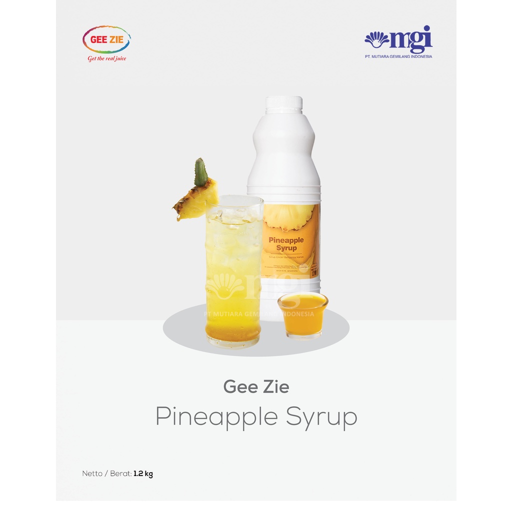 

GEE ZIE SYRUP PINEAPPLE | GEE ZIE SIRUP MINUMAN KEKINIAN | SIRUP MINUMAN CAFE | SIRUP MINUMAN ANEKA RASA PREMIUM