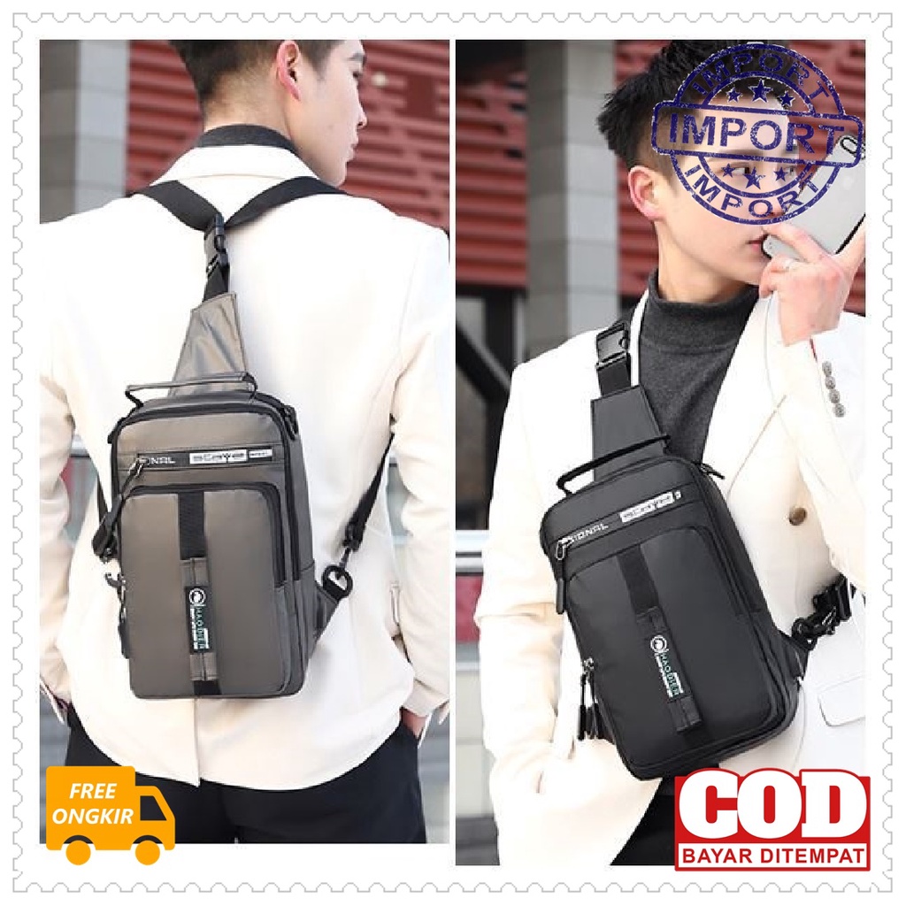 TAS SELEMPANG PRIA IMPORT VTF0585 PESTA BAHU SLINGBAG JINJING MURAH BATAM JAKARTA KANTOR UNDANGAN GR
