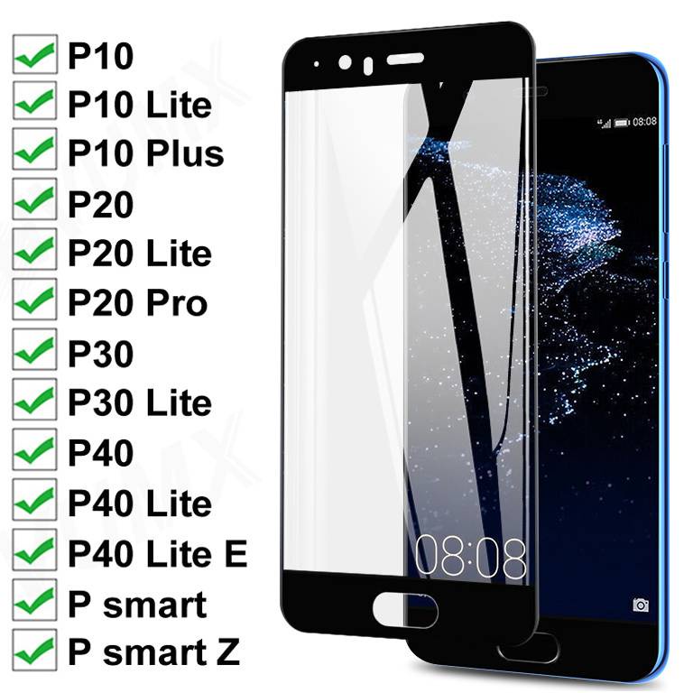 9D Full Tempered Glass For Huawei P10 Plus P Smart Z 2019 Screen Protector Huawei P30 P40 Lite E P20 Pro Protective Glass Film