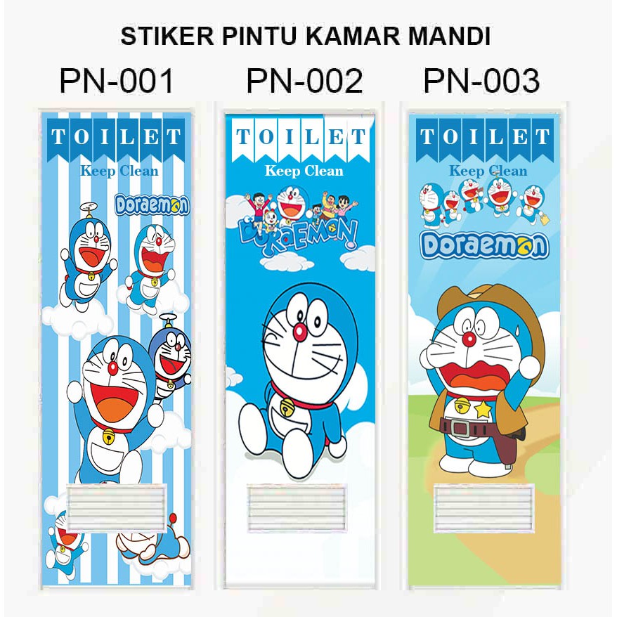 Stiker pintu kamar mandi motif doraemon | Shopee Indonesia