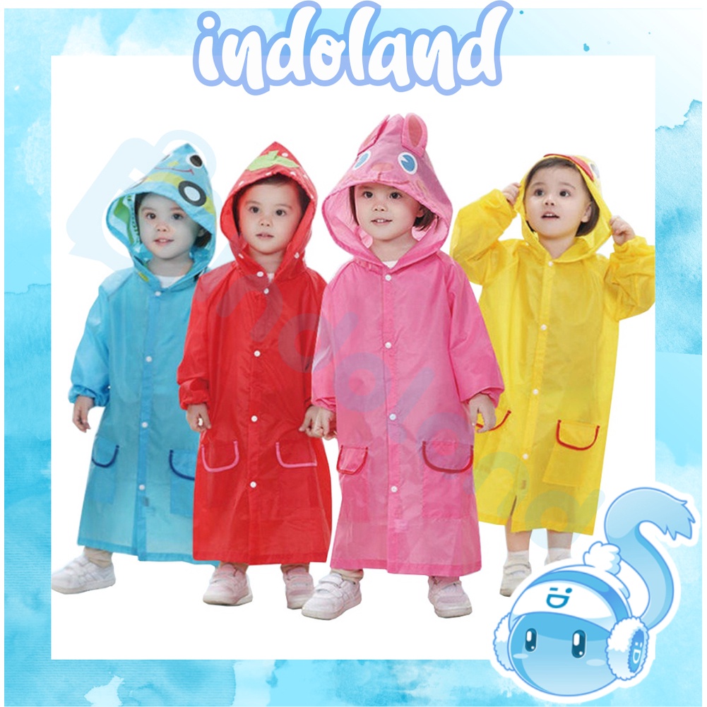 ☀INDOLAND☀ Jaket hujan anak-anak/Satu potong mantel hujan R759