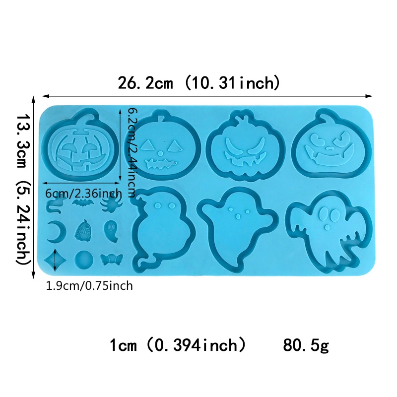 Siy Cetakan Bentuk Labu Halloween Bahan Silikon Untuk Membuat Gantungan Kunci