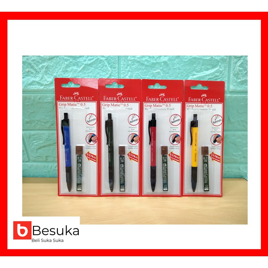 

MECHANICAL PENCIL GRIP 0.5 BLISTER + 1 TUBE REFILL FABER CASTELL