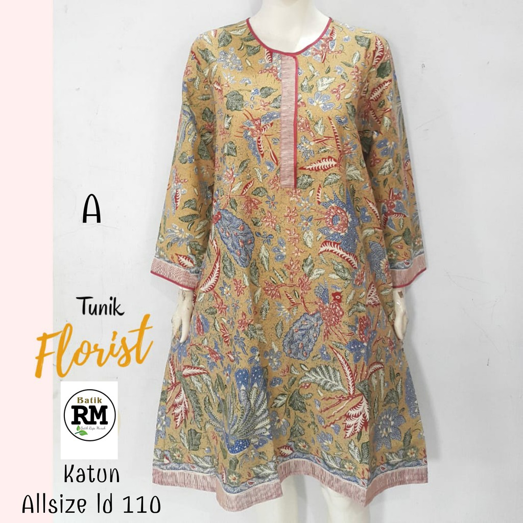 Tunik floris ori batik solo