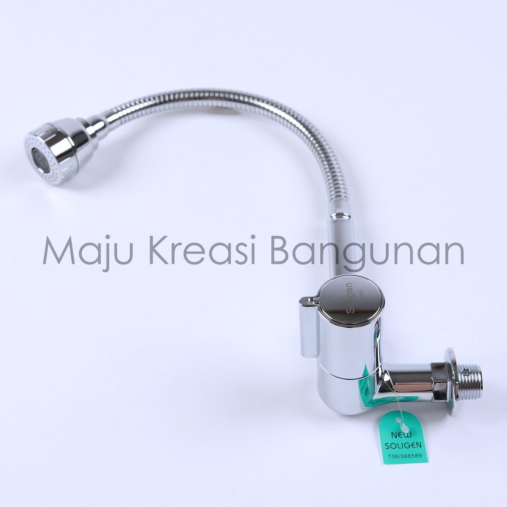 Kran Angsa Fleksibel NEW SOLIGEN PVC Chrome Keran Cuci Piring Tembok Sink WS4 WS4C WS4W Flexible