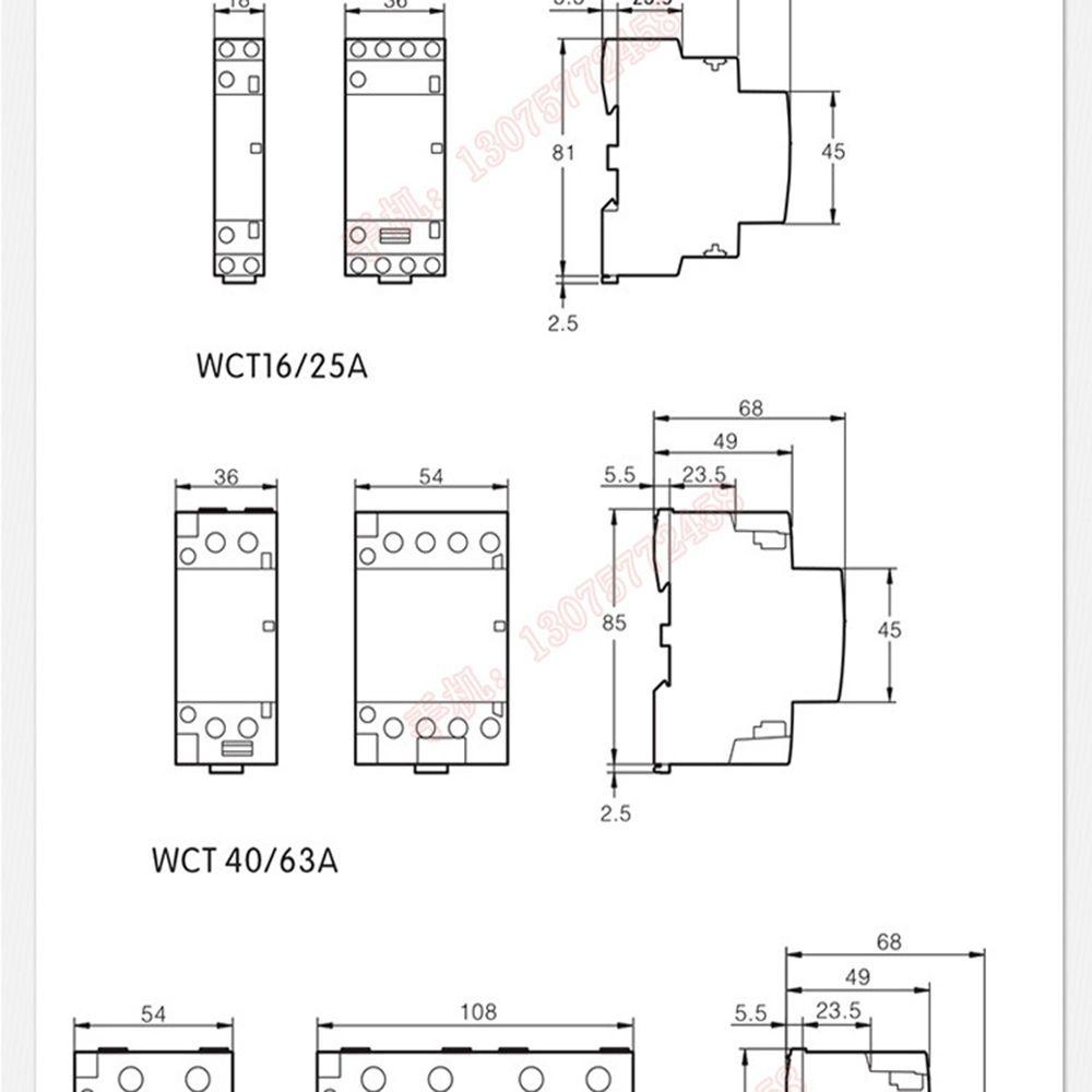 Top 2P 25A 220V/230V 50/60HZ Kontaktor AC Putih50/60HZ Fashion Rumah Tangga