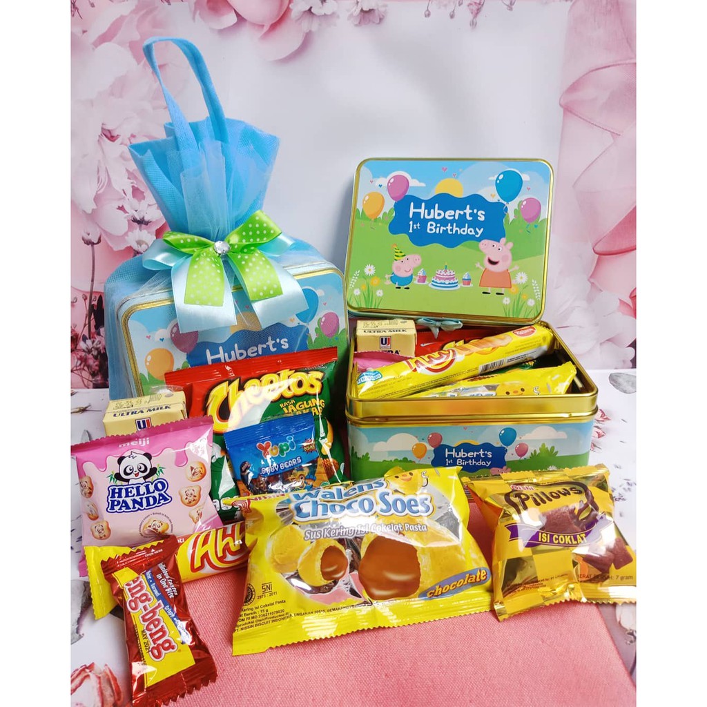 

Paket Kaleng Kotak + Snack + Tile Bag &Pita