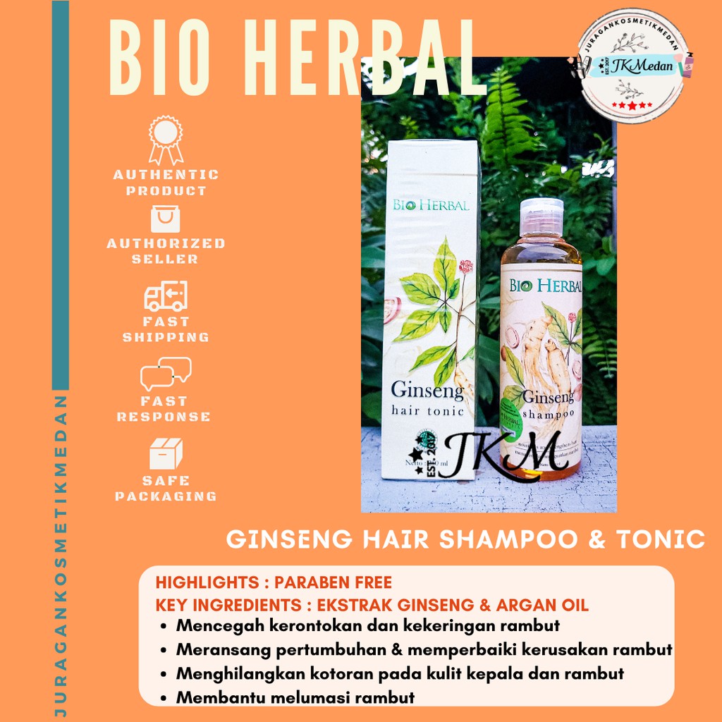 Bio Herbal Shampoo BioHerbal Ginseng Shampoo BPOM Shampo BioHerbal Perawatan rambut