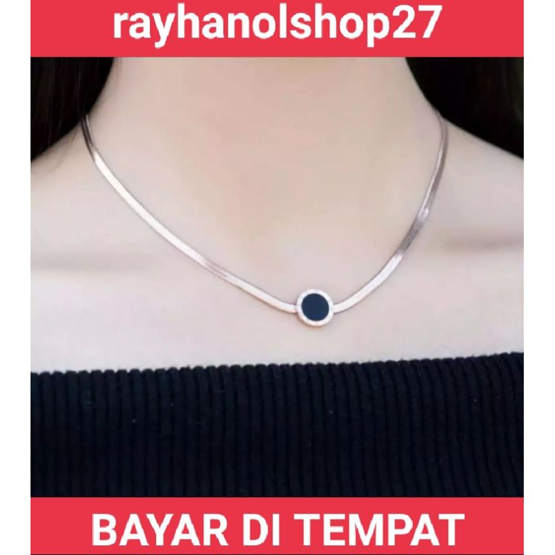 PERHIASAN WANITA TITANIUM ASLI ANTI KARAT BERLAPIS EMAS 22 K