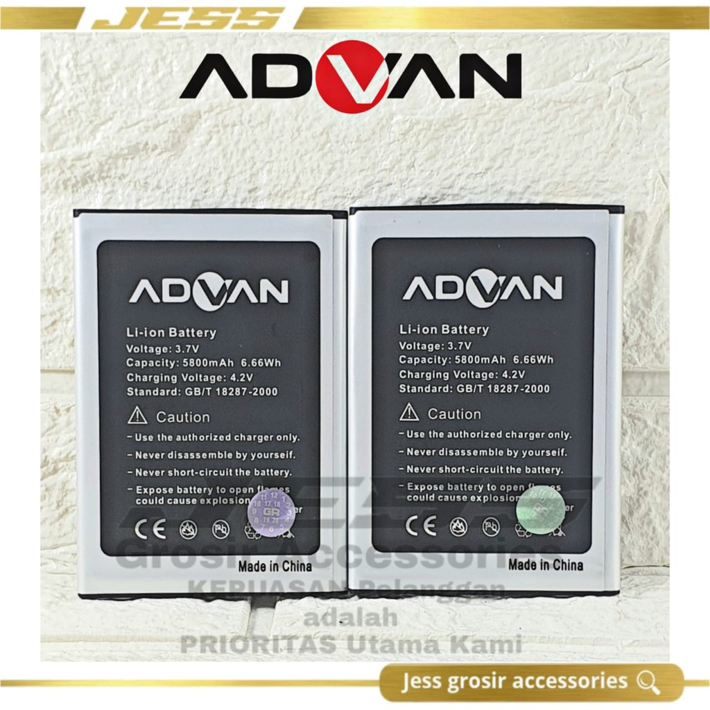 Baterai Original Double Power ADVAN Vandroid S5E Fingerprint Battery Advan S5EFingerprint Model I5D 5.0 Inchi