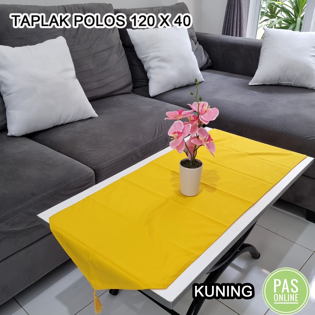 TABLE RUNNER / TAPLAK MEJA SOFA POLOS 120X40 EDISI LEBARAN