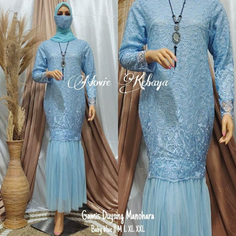 GAMIS KEBAYA TUTU DUYUNG SLIM/GAMIS TULLE/GAMIS KEBAYA PESTA TERBARU &amp; TERLARIS