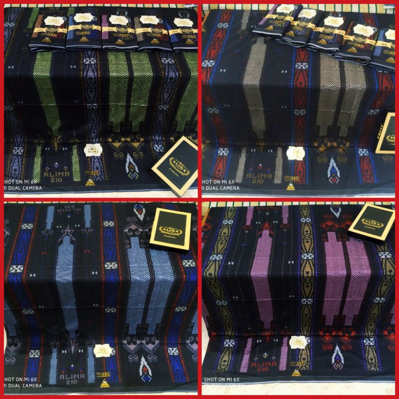 Sarung alima motif bhs hitam