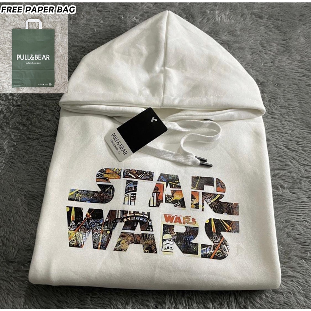 FREE PAPER BAG JAKET HOODIE STAR WARS FULL LEBEL PULL &amp; BEAR IMPORT // SWEATER PULL &amp; BEAR STAR WAR PREMIUM QUALITY