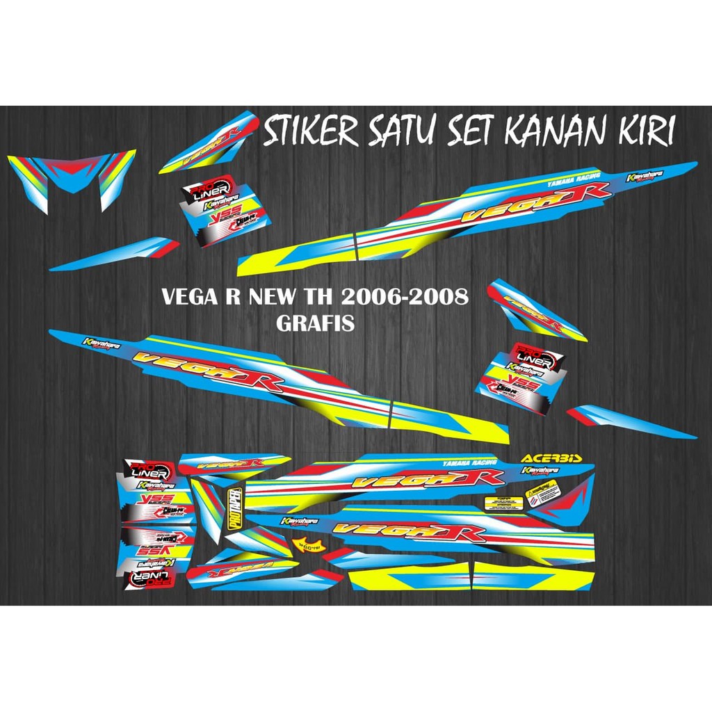 STIKER STRIPING MOTOR VEGA R NEW TH 2006-2008 GRAFIS