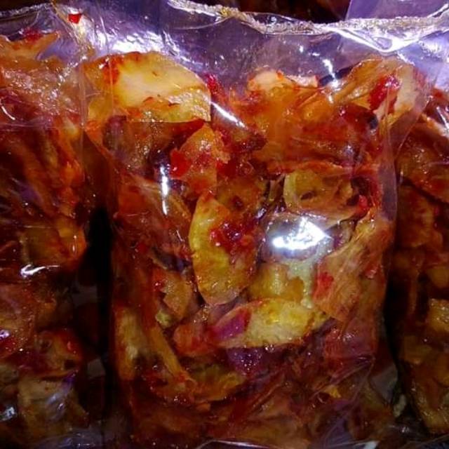 

Kripik cabe pedas manis