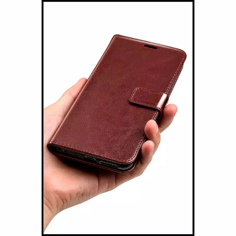 CASE REALME 6 / REALME 6 PRO / REALME NARZO (LEATHER KULIT DOMPET MAGNET ORIGINAL SOFT CASING COVER)