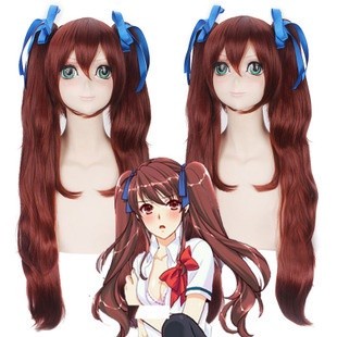 LOL-124 wig clip on rambut palsu cosplay izumi akazawa twintail