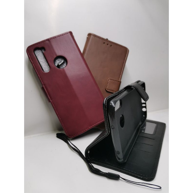 Xiaomi Redmi Note 8 Leather Case Flip Cover Casing Sarung Dompet Wallet Kulit Soft