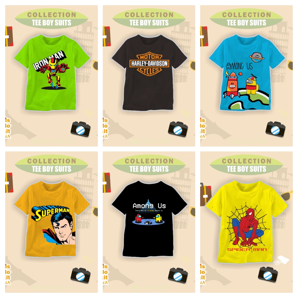 KAOS ANAK PREMIUM USIA 2-7 TAHUN / KAOS DISTRO PART 4