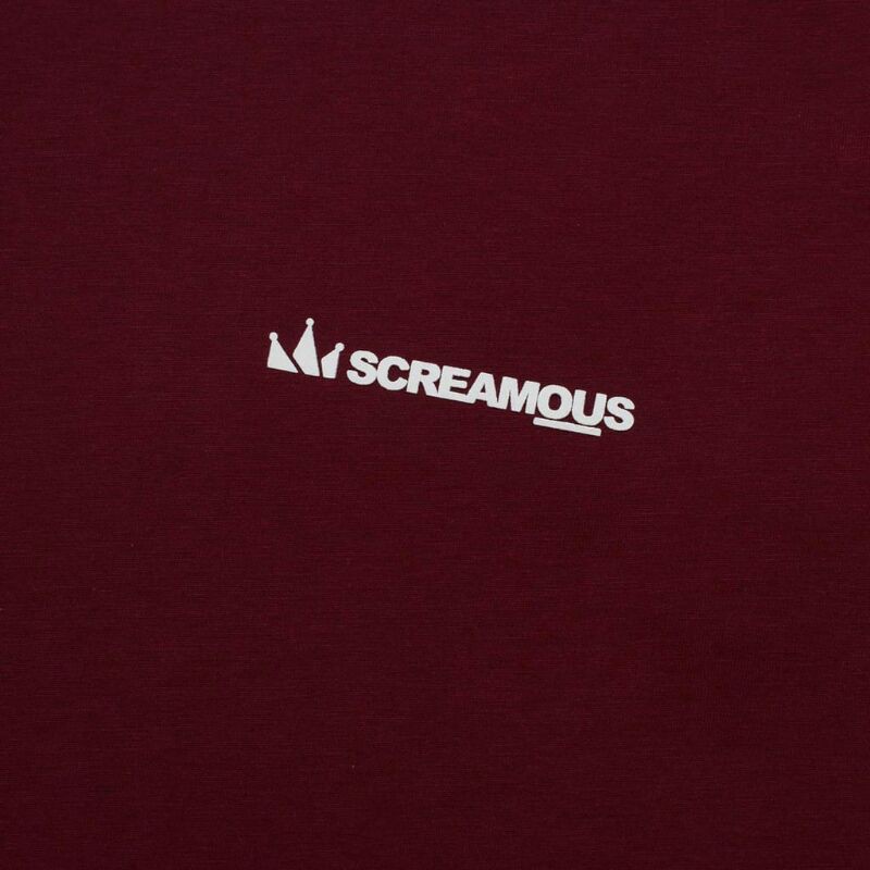 SCREAMOUS TSHIRT CASUAL MAROON WHITE