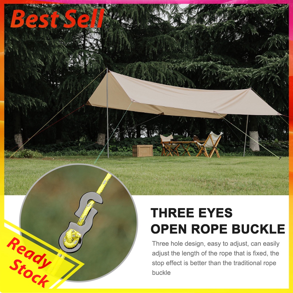 10pcs Adjustable Camping Tent Cord Rope Buckle S-Type Tensioners Fastener