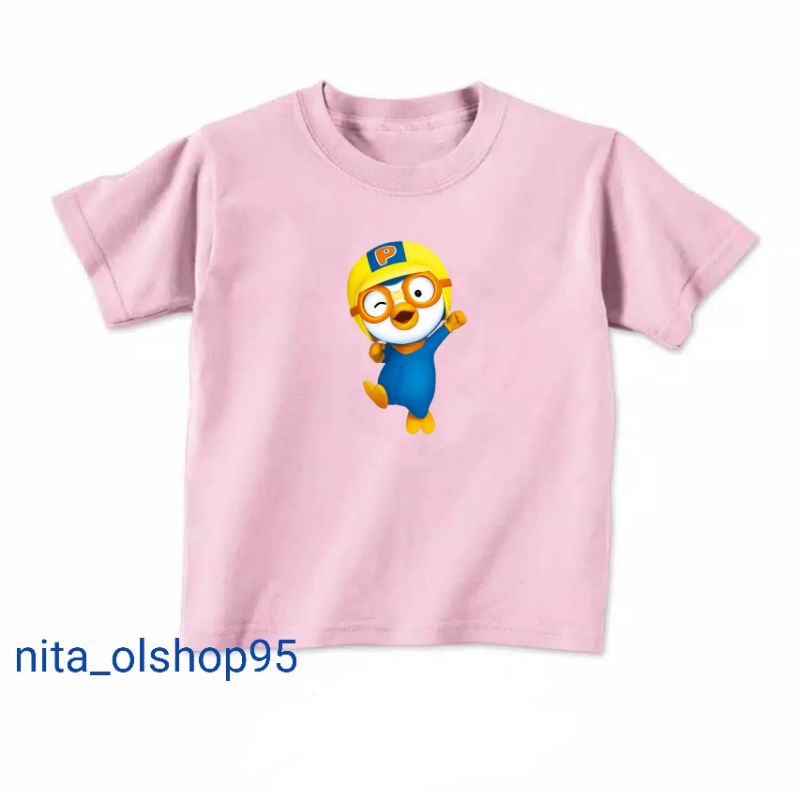 kaos anak karakter pororo, kaos anak lucu