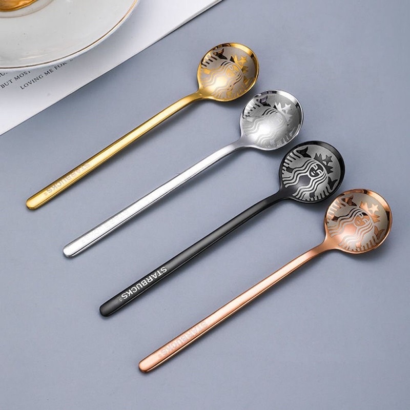 Sendok Cutlery Starbucks Teh Kopi Tea Coffee Spoon Elegant Mewah