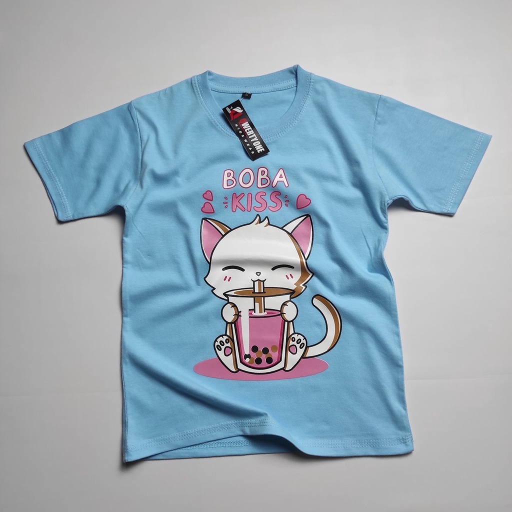 KAOS ANAK PEREMPUAN BOBA KISS TURKISH MUDA 1-8 TAHUN