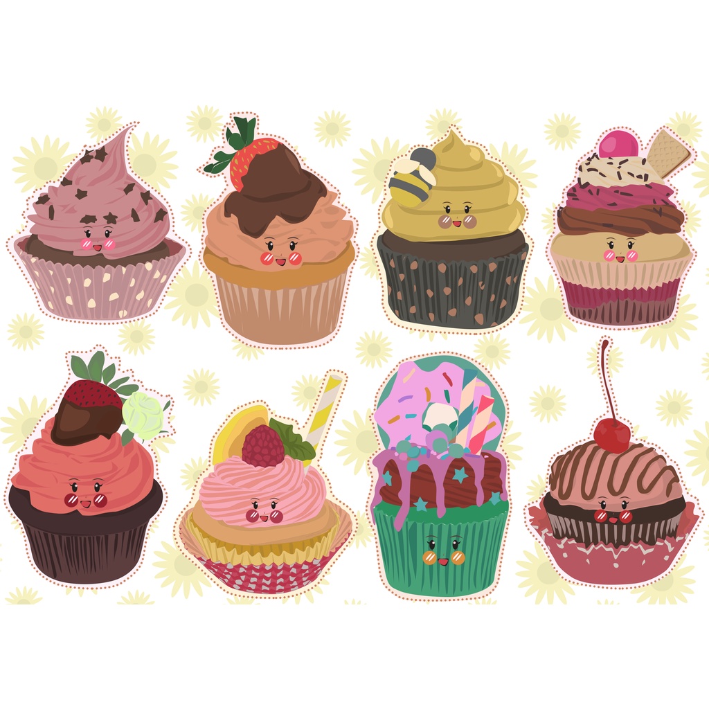 

Sticker Cupcake Uwu Lucu Murah Eceran