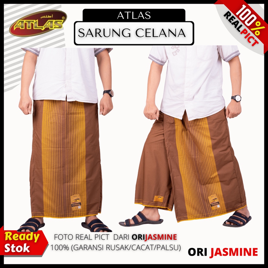 Sarung Celana Dewasa Atlas Tumpal Warna Polos