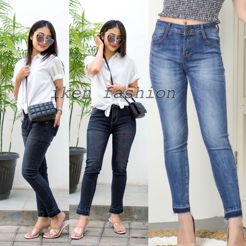 CELANA JEANS PANJANG WANITA // CELANA JEANS WANITA // ANKLE SYR JEANS