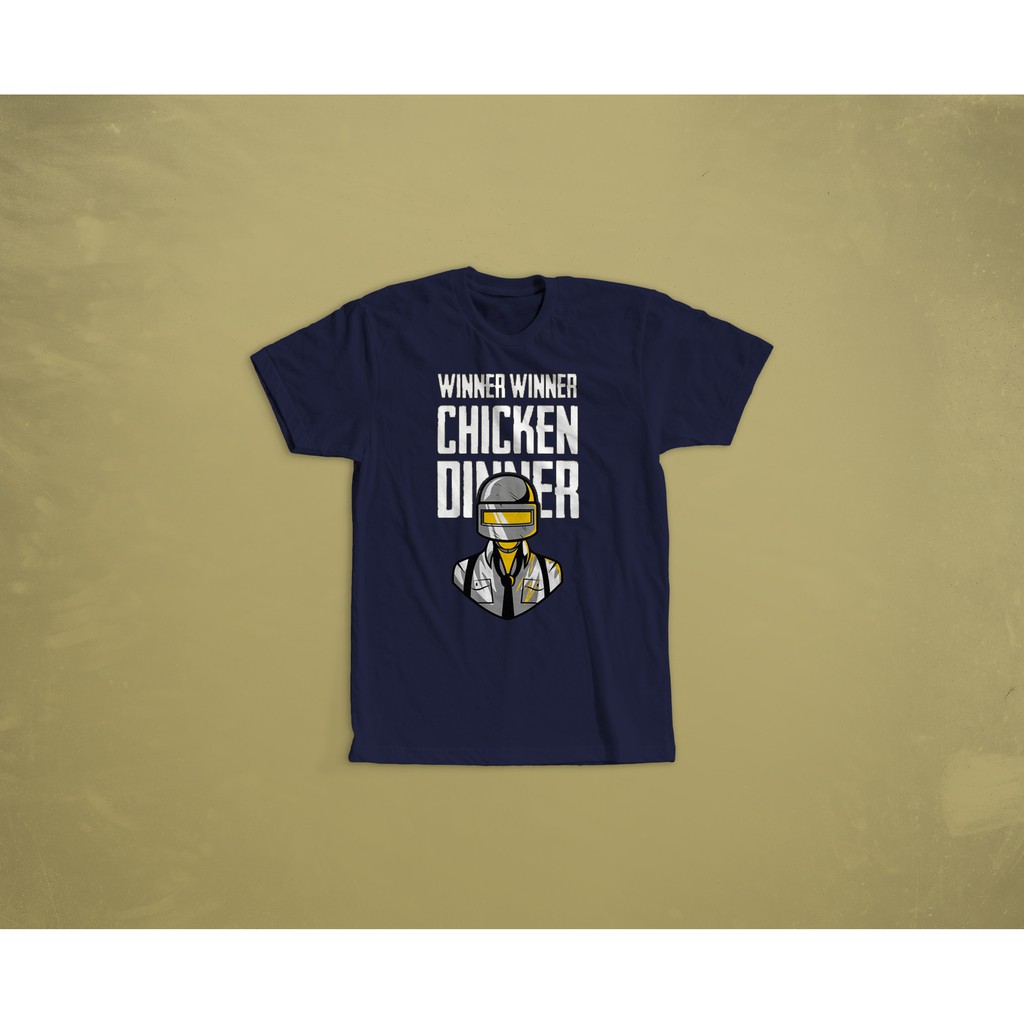 KAOS BAJU TSHIRT COMBED 30S PUBG CHICKEN DINNER KODE I1