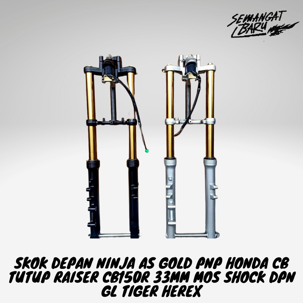 SKOK DEPAN NINJA AS GOLD PNP HONDA CB TUTUP RASIER CB150R 33MM MOS SHOCK DEPAN GL TIGER HEREX