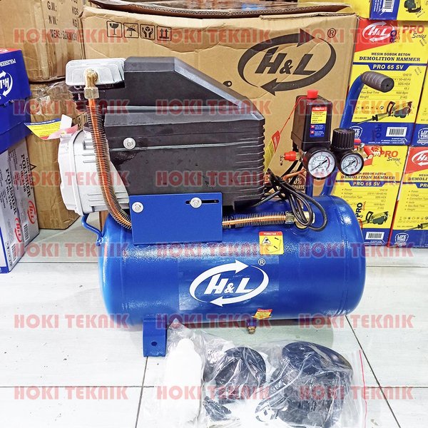 Kompresor Oli 1HP HL 24 Liter Compresor Angin Listrik 24L HL 1 HP Terjangkau