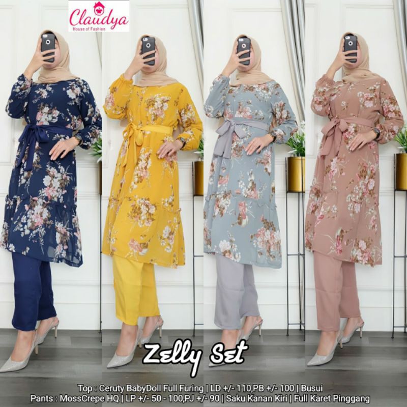 SETELAN CERUTY BABYDOLL ZELLY SET BY CLAUDYA