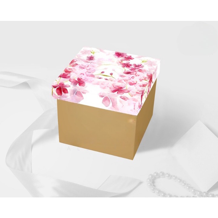 

Box Packaging Gift Hampers Dus Kue Brownies Motif Anggrek Kotak Kado Kardus Kemasan Ukuran 30x30x16 cm