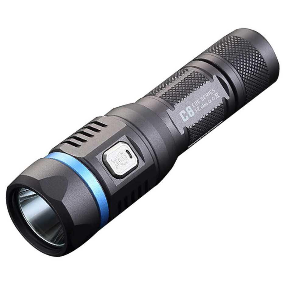 JETBeam C8 Pro Tactical Senter LED Cree SST-40 N4 BC 1200 Lumens [Hitam]