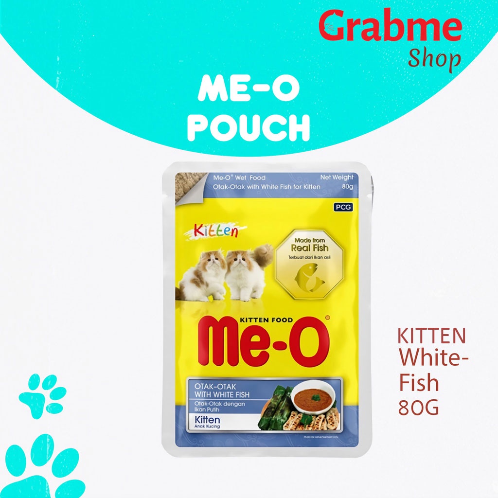 Makanan Kucing basah MEO pouch Otak otak All variant 80g Adult &amp; Kitten