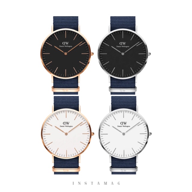 JAM TANGAN ANALOG UNISEX DW BAYSWATER CANVAS STRAP 36mm/40MM